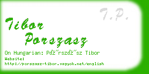 tibor porszasz business card